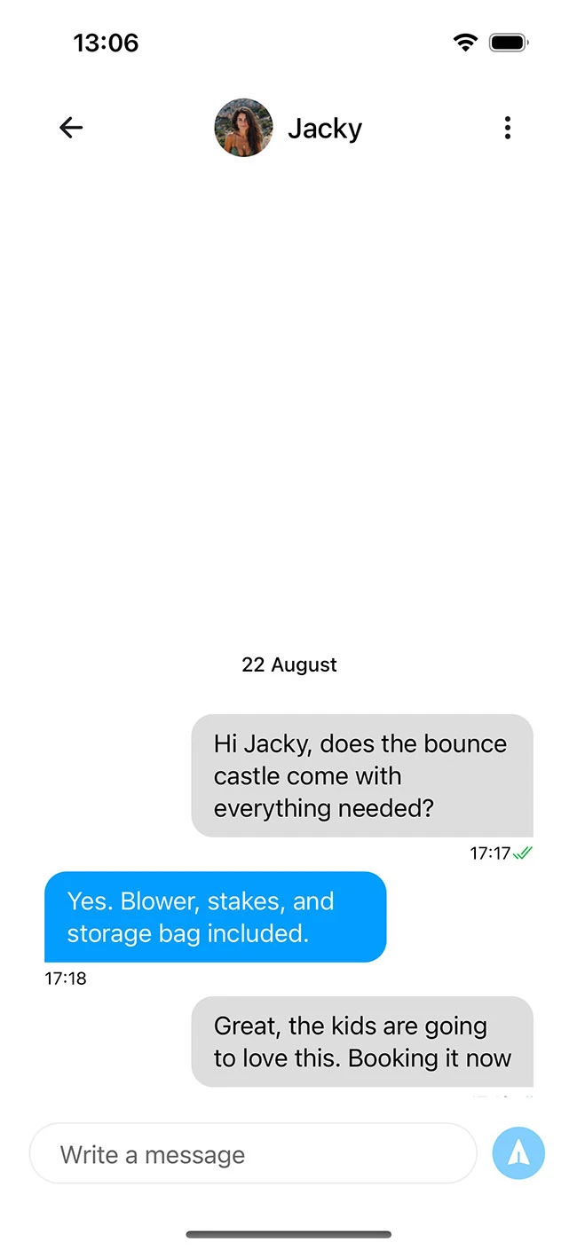 Beylo app conversation