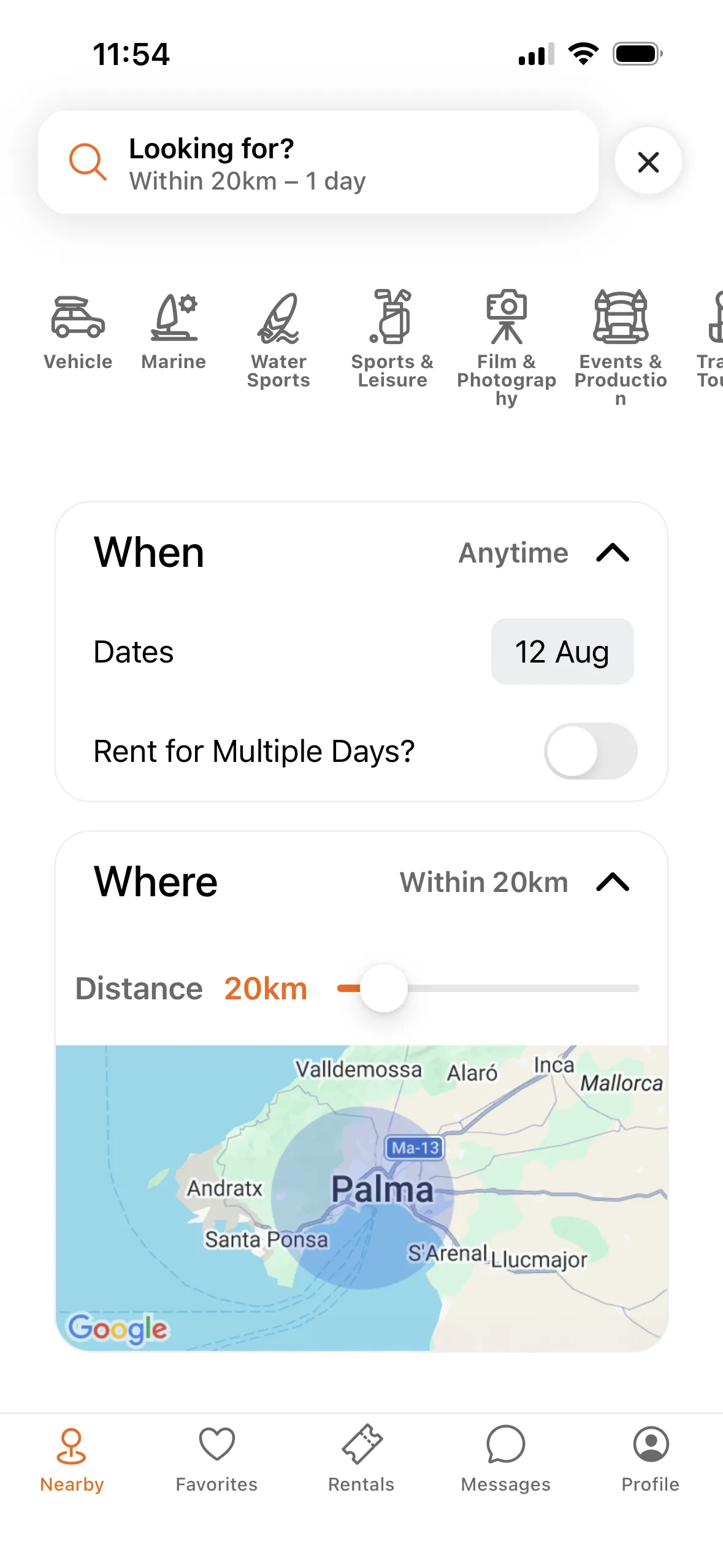 Beylo app search screen